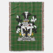 Irish Gernon oder Garland Coat of Arms Familienwap Decke (Vorderseite Vertikal)