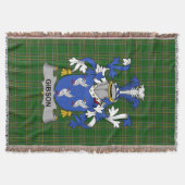 Irish Gibson Coat of Arms Familienwappen Irland Decke (Vorderseite)