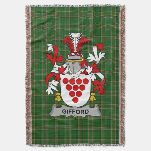 Irish Gifford Coat of Arms Familienwappen Irland Decke (Vorderseite Vertikal)