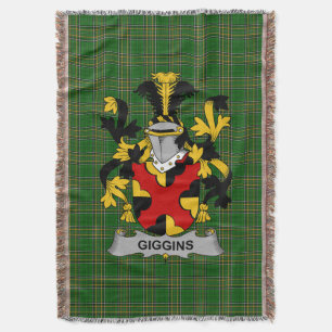 Irish Giggins Coat of Arms Familienwappen Irland Decke