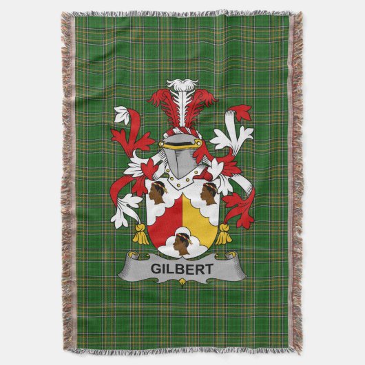 Irish Gilbert Coat of Arms Familienwappen Irland Decke (Vorderseite Vertikal)