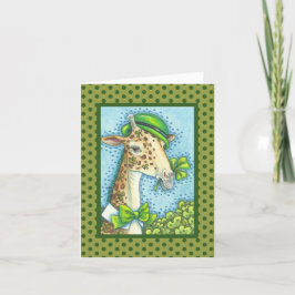 IRISH GIRAFFE ST. PATRICK'S DAY GREETING CARD Vers Karte
