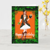Irish Girl Birthday Card Karte (Gelbe Blume)