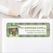 Irish Girl Doll St. Patrick's Address Label 4 (Insitu)