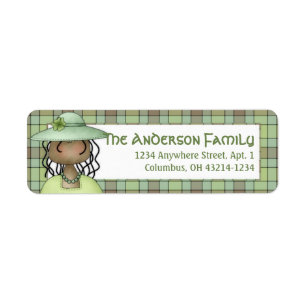 Irish Girl Doll St. Patrick's Address Label 4