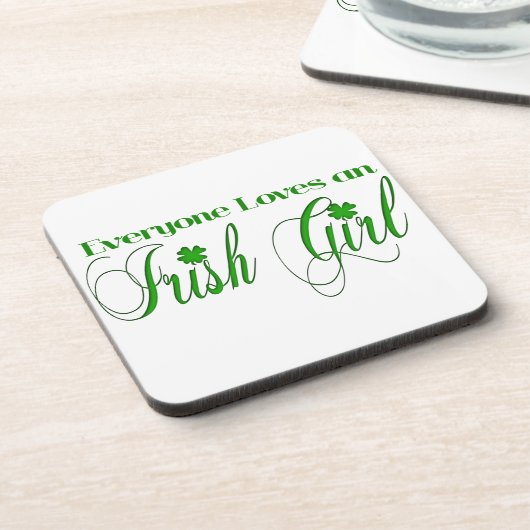 Irish Girl Getränkeuntersetzer (Linke Seite)