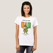 Irish Girl Gnome Likes Beer T-Shirt (Vorne ganz)