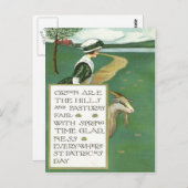 Irish Girl Goat Pasta Postkarte (Vorne/Hinten)