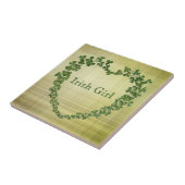 Irish Girl Kleeblatt Heart Fliese (Seite)