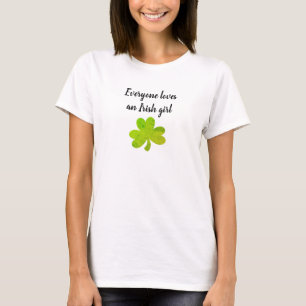 Irish Girl Kleeblatt Irish Painting T-Shirt