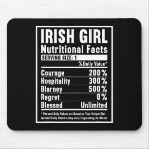 Irish Girl Nutrition Fakten Mousepad