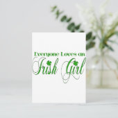 Irish Girl Postkarte (Stehend Vorderseite)