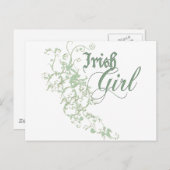 Irish Girl Postkarte (Vorne/Hinten)