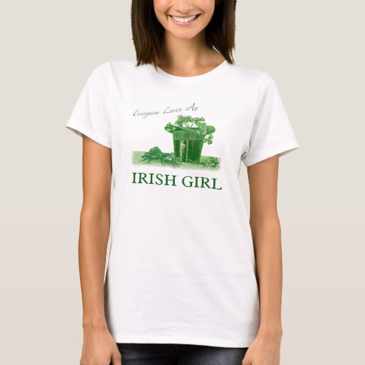 IRISH GIRL St Patricks Day T - Shirt (Vorderseite)