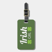 Irish Girl White Gepäckanhänger (Vorderseite vertikal)