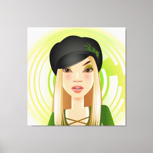 Irish Girl Wrapped Canvas Leinwanddruck (Vorderseite)