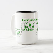 Irish Girl Zweifarbige Tasse (Vorderseite Links)