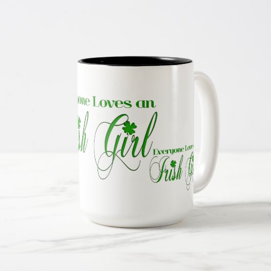 Irish Girl Zweifarbige Tasse (VorderseiteRechts)
