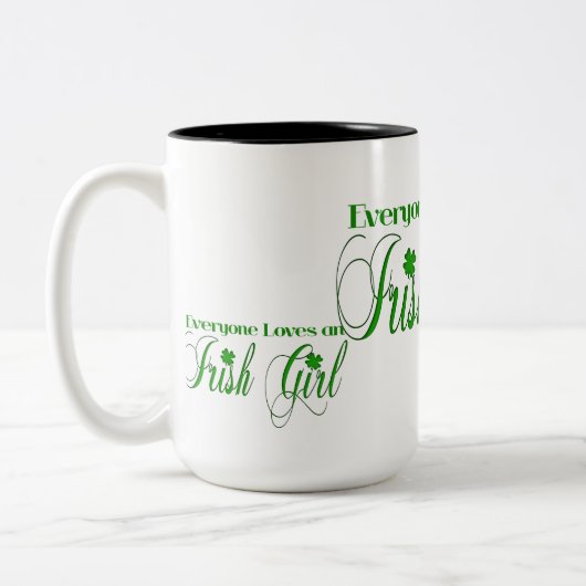 Irish Girl Zweifarbige Tasse (Links)