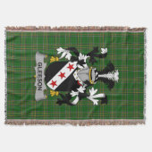 Irish Gleeson oder O_Glissane Coat of Arms Family Decke (Vorderseite)