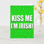 Irish Glitter Texture Kiss Me Card Karte (Gelbe Blume)