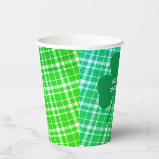 Irish Gnome Kleeblatt St Patrick's Pappbecher (Rechts)