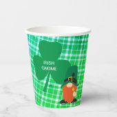 Irish Gnome Kleeblatt St Patrick's Pappbecher (Vorderseite)