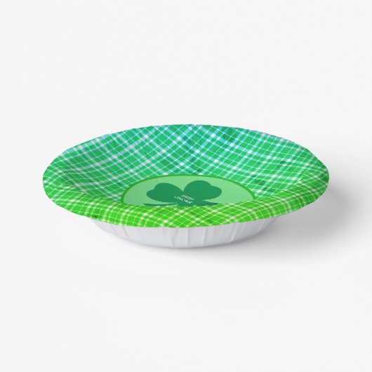 Irish Gnome Kleeblatt St Patrick's Pappteller (Gewinkelt)