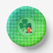 Irish Gnome Kleeblatt St Patrick's Pappteller (Vorderseite)