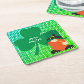 Irish Gnome Kleeblatt St Patricks Rechteckiger Pappuntersetzer (angewinkelt)
