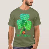Irish Gnome Monogram Kleeblatt St Patricks Unisex T-Shirt (Vorderseite)