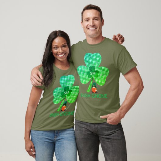 Irish Gnome Monogram Kleeblatt St Patricks Unisex T-Shirt (Unisex)