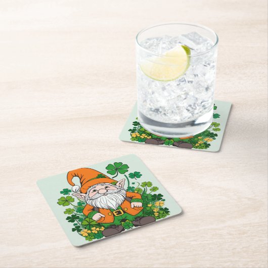 Irish Gnome Rechteckiger Pappuntersetzer (Vor Ort)