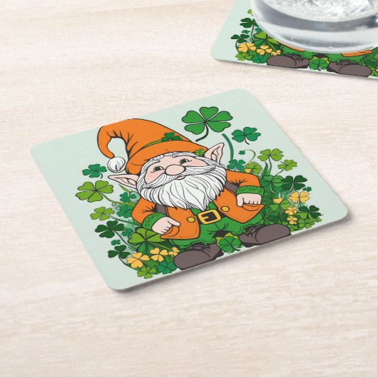 Irish Gnome Rechteckiger Pappuntersetzer (angewinkelt)