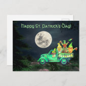 Irish Gnomes and Full Moon St. Patrick's Day Postkarte (Vorne/Hinten)