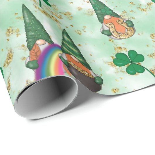 Irish Gnomes Geschenkpapier (Rolleneckpunkt)