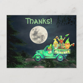 Irish Gnomes und Vollmond Danke! Danke Postkarte