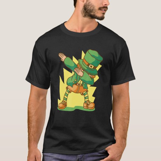 Irish Goblin Dabbing Figurine Irland 1 T-Shirt (Vorderseite)