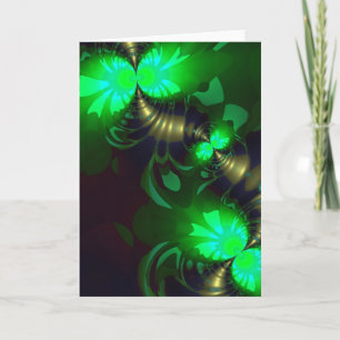 Irish Goblin - Smarald und Gold Ribbons Karte