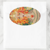 Irish Goddess Eire Fiery Redhead Ginger Fire Queen Ovaler Aufkleber (Tasche)