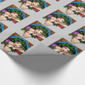 Irish Goddess Kleeblatts St Patrick's Day Geschenk Geschenkpapier (Ecke)