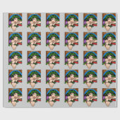 Irish Goddess Kleeblatts St Patrick's Day Geschenk Geschenkpapier (Flach)