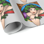 Irish Goddess Kleeblatts St Patrick's Day Geschenk Geschenkpapier (Rolleneckpunkt)