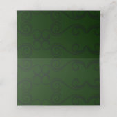Irish Gold Dark Green Creative Artwork Wedding Platzkarte (Innenseite Aufgefaltet)