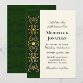 Irish Gold Kleeblatts auf Green Christlich Wedding Einladung (Vorne/Hinten)