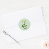 Irish Gold Monogram C Runder Aufkleber (Umschlag)
