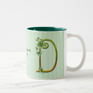 Irish Gold Monogram D - Anpassen Zweifarbige Tasse