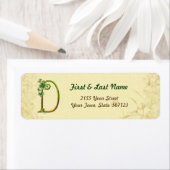 Irish Gold Monogram D Label (Insitu)