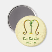 Irish Gold Monogram M Magnet (Vorderseite/Rückseite)