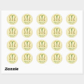 Irish Gold Monogram M Runder Aufkleber (Blatt)